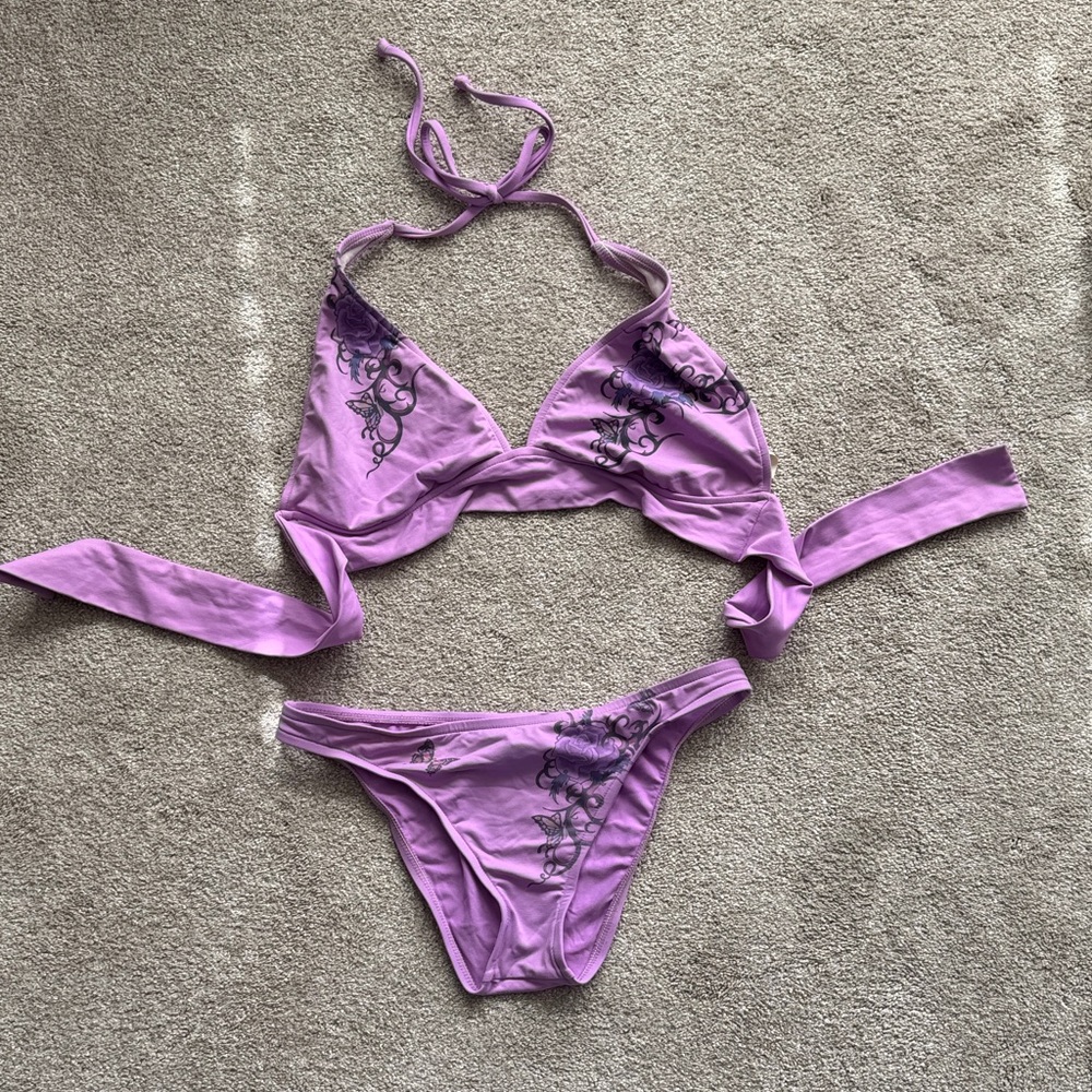 Lucky Brand Purple Bikini Set